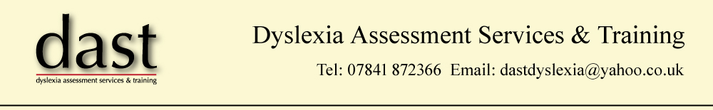 dast dyslexia